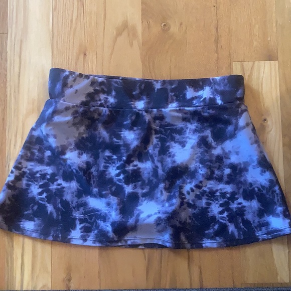 Rekita Tie Dye Swim Skirt Black White Gray Sz Small - Picture 5 of 5